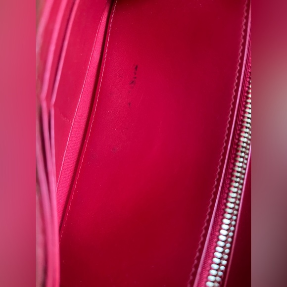 CHRISTIAN LOUBOUTIN zippy long wallet gold panettone spikes rose pink leather - Picture 8 of 14